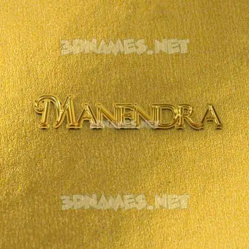manendra in All Gold style - 3D name wallpaper