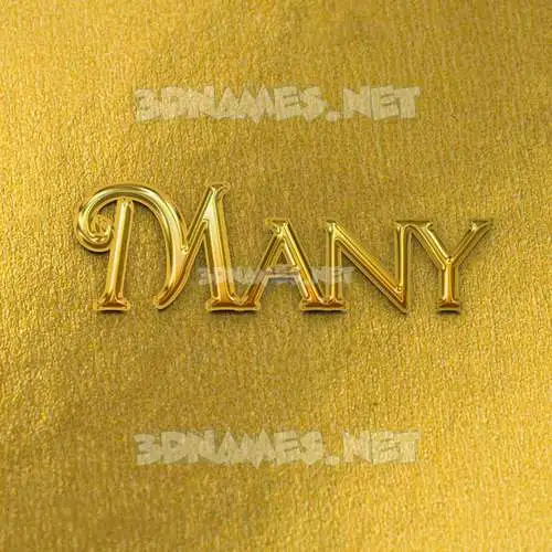 many in All Gold style - 3D name wallpaper many in All Gold style - 3D name wallpaper