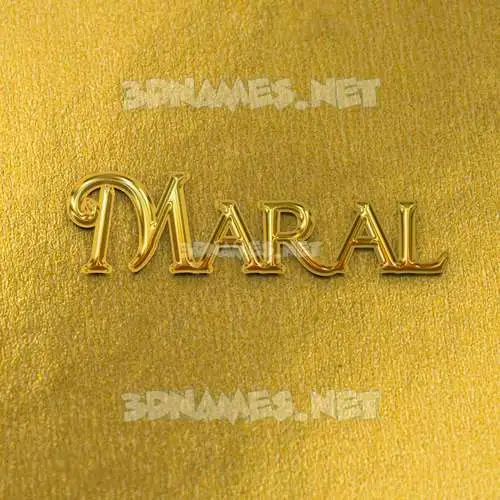 maral in All Gold style - 3D name wallpaper maral in All Gold style - 3D name wallpaper