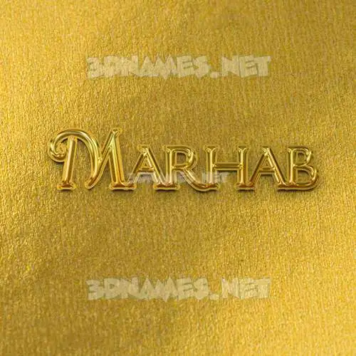 marhab in All Gold style - 3D name wallpaper marhab in All Gold style - 3D name wallpaper