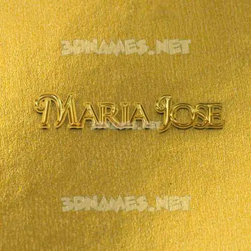 maria jose in All Gold style - 3D name wallpaper
