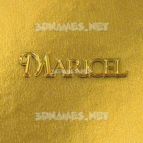 maricel in All Gold style - 3D name wallpaper