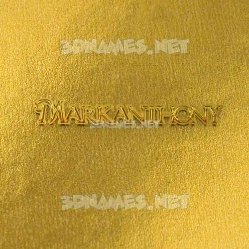 markanthony in All Gold style - 3D name wallpaper