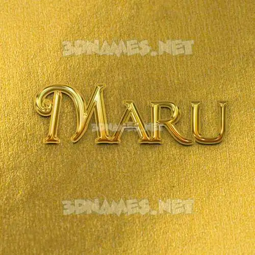 maru in All Gold style - 3D name wallpaper maru in All Gold style - 3D name wallpaper