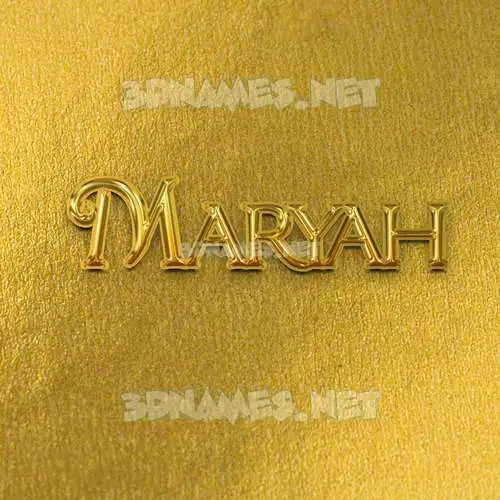 maryah in All Gold style - 3D name wallpaper maryah in All Gold style - 3D name wallpaper