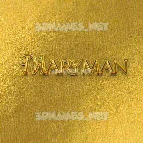 maryman in All Gold style - 3D name wallpaper maryman in All Gold style - 3D name wallpaper