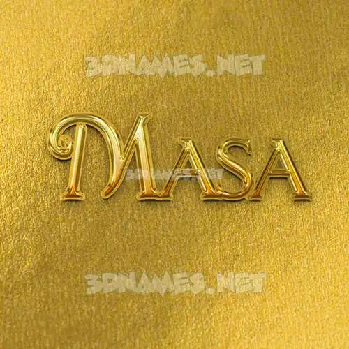 masa in All Gold style - 3D name wallpaper