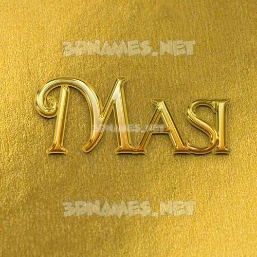 masi in All Gold style - 3D name wallpaper masi in All Gold style - 3D name wallpaper