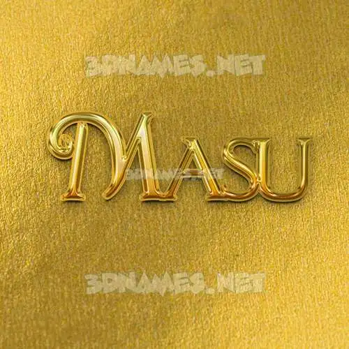 masu in All Gold style - 3D name wallpaper masu in All Gold style - 3D name wallpaper