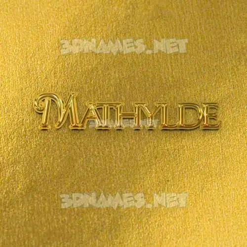 mathylde in All Gold style - 3D name wallpaper mathylde in All Gold style - 3D name wallpaper