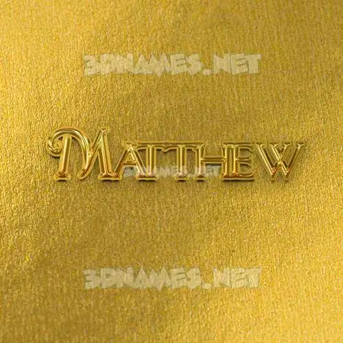 matthew in All Gold style - 3D name wallpaper