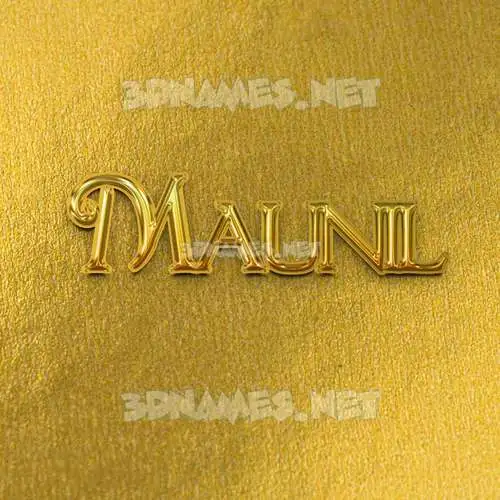 maunil in All Gold style - 3D name wallpaper maunil in All Gold style - 3D name wallpaper