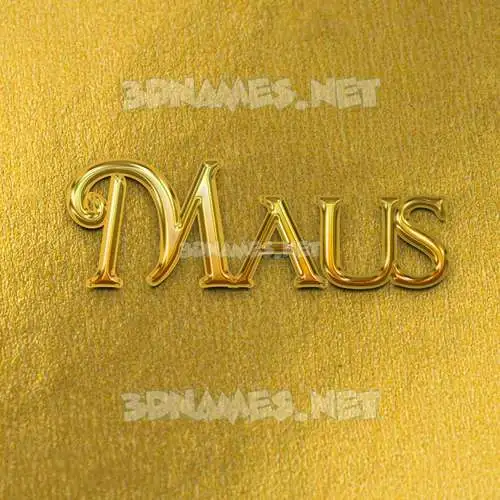maus in All Gold style - 3D name wallpaper maus in All Gold style - 3D name wallpaper