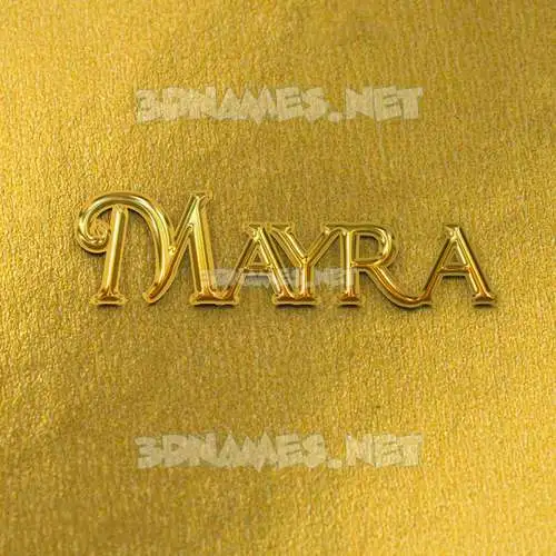 mayra in All Gold style - 3D name wallpaper