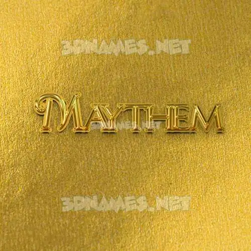 maythem in All Gold style - 3D name wallpaper maythem in All Gold style - 3D name wallpaper