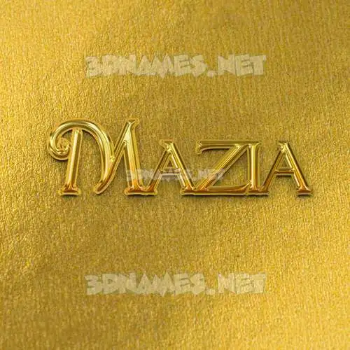 mazia in All Gold style - 3D name wallpaper mazia in All Gold style - 3D name wallpaper