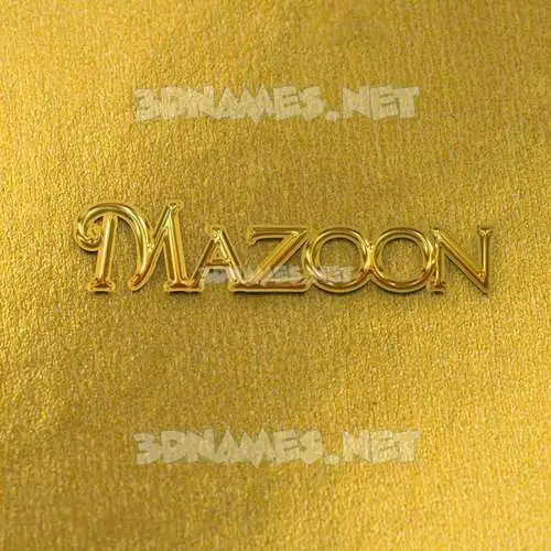 mazoon in All Gold style - 3D name wallpaper mazoon in All Gold style - 3D name wallpaper