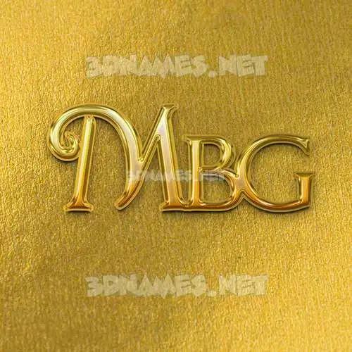 mbg in All Gold style - 3D name wallpaper mbg in All Gold style - 3D name wallpaper
