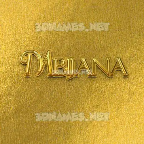 mbijana in All Gold style - 3D name wallpaper mbijana in All Gold style - 3D name wallpaper