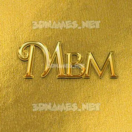 mbm in All Gold style - 3D name wallpaper mbm in All Gold style - 3D name wallpaper