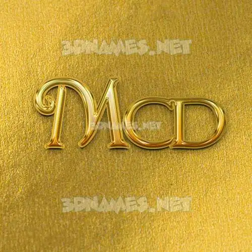 mcd in All Gold style - 3D name wallpaper mcd in All Gold style - 3D name wallpaper