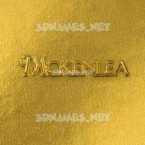 mckenlea in All Gold style - 3D name wallpaper