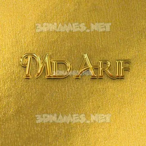 md arif in All Gold style - 3D name wallpaper md arif in All Gold style - 3D name wallpaper
