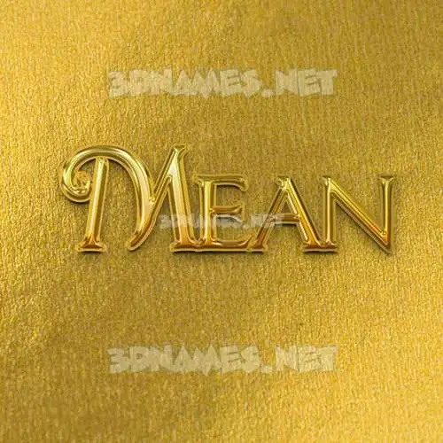 mean in All Gold style - 3D name wallpaper mean in All Gold style - 3D name wallpaper