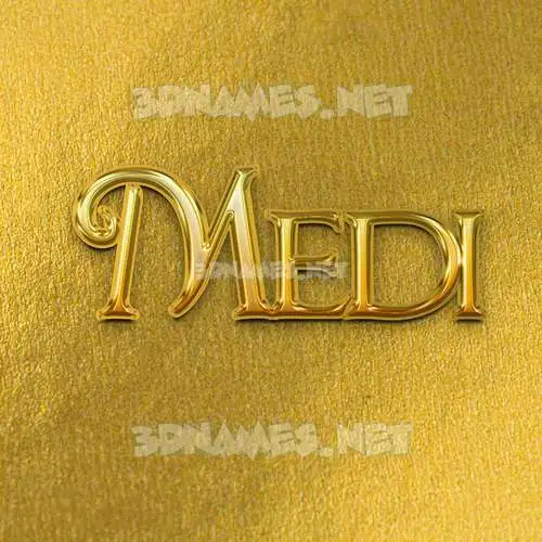 medi in All Gold style - 3D name wallpaper medi in All Gold style - 3D name wallpaper
