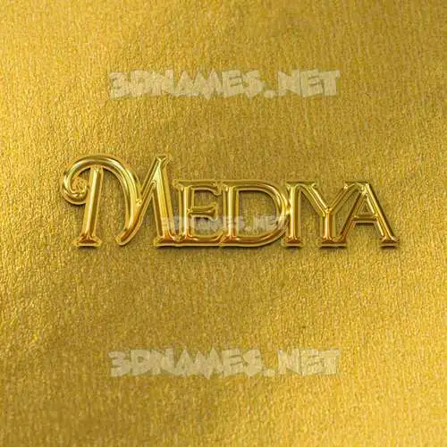 mediya in All Gold style - 3D name wallpaper mediya in All Gold style - 3D name wallpaper