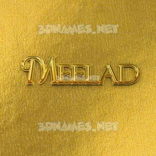 meelad in All Gold style - 3D name wallpaper meelad in All Gold style - 3D name wallpaper