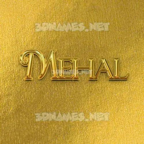 mehal in All Gold style - 3D name wallpaper mehal in All Gold style - 3D name wallpaper