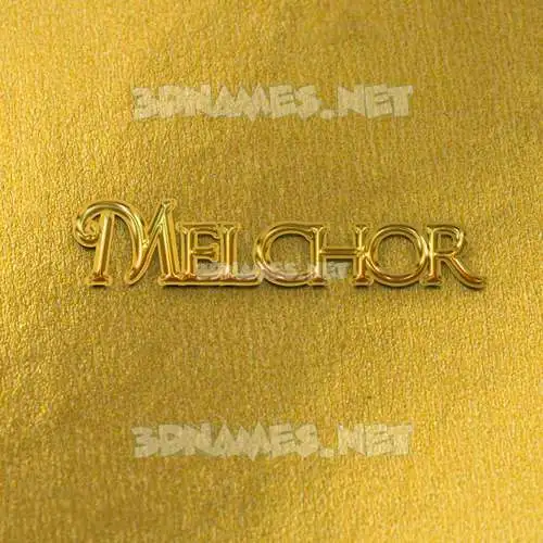 melchor in All Gold style - 3D name wallpaper