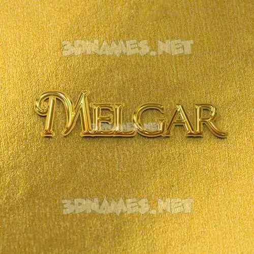 melgar in All Gold style - 3D name wallpaper