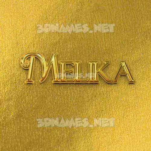 melika in All Gold style - 3D name wallpaper melika in All Gold style - 3D name wallpaper