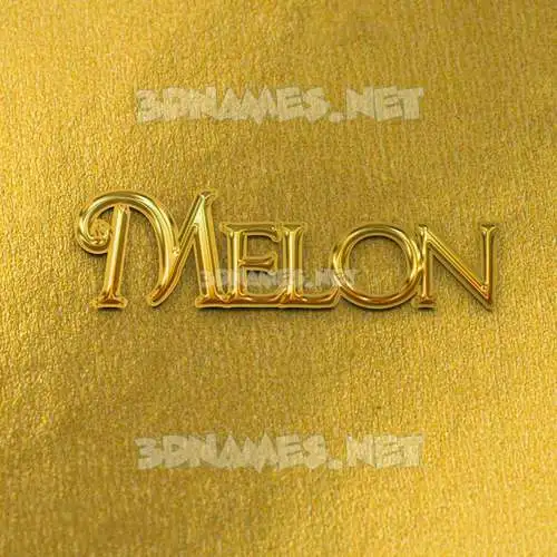 melon in All Gold style - 3D name wallpaper melon in All Gold style - 3D name wallpaper