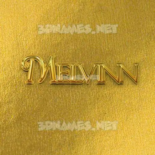 melvinn in All Gold style - 3D name wallpaper