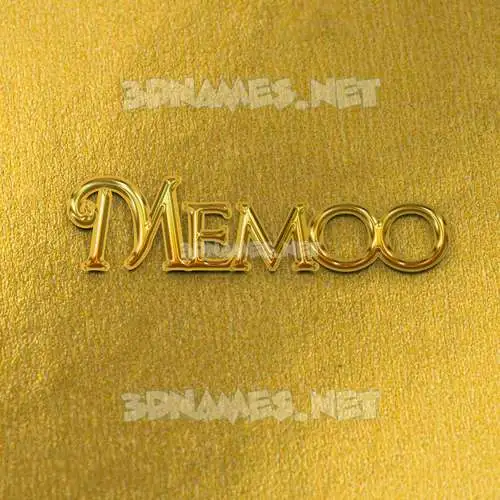 memoo in All Gold style - 3D name wallpaper memoo in All Gold style - 3D name wallpaper