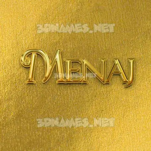 menaj in All Gold style - 3D name wallpaper menaj in All Gold style - 3D name wallpaper