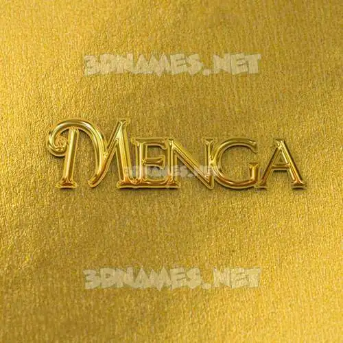 menga in All Gold style - 3D name wallpaper menga in All Gold style - 3D name wallpaper