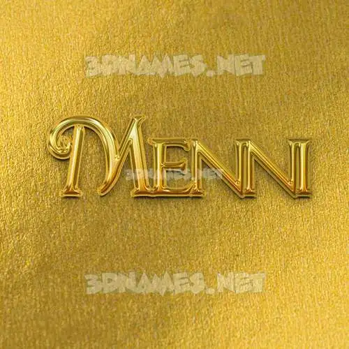 menni in All Gold style - 3D name wallpaper menni in All Gold style - 3D name wallpaper