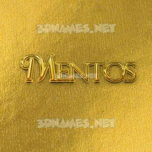 mentos in All Gold style - 3D name wallpaper