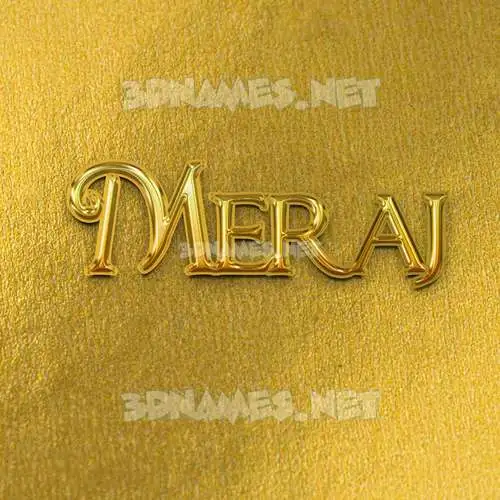 meraj in All Gold style - 3D name wallpaper meraj in All Gold style - 3D name wallpaper