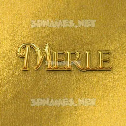 merle in All Gold style - 3D name wallpaper merle in All Gold style - 3D name wallpaper