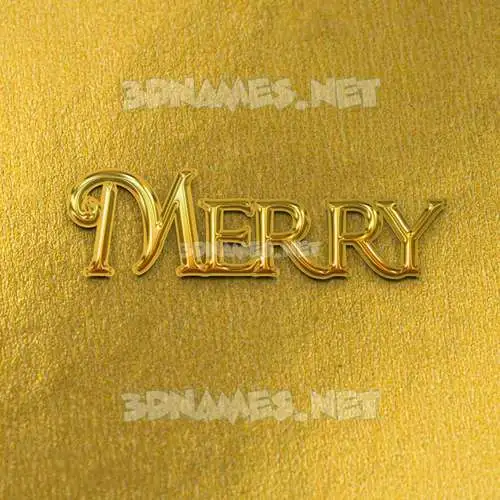 merry in All Gold style - 3D name wallpaper merry in All Gold style - 3D name wallpaper