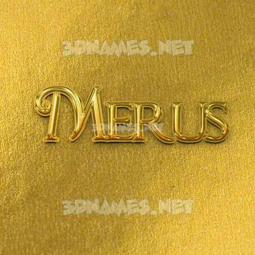 merus in All Gold style - 3D name wallpaper merus in All Gold style - 3D name wallpaper
