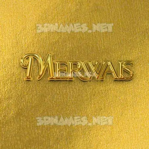 merwais in All Gold style - 3D name wallpaper merwais in All Gold style - 3D name wallpaper