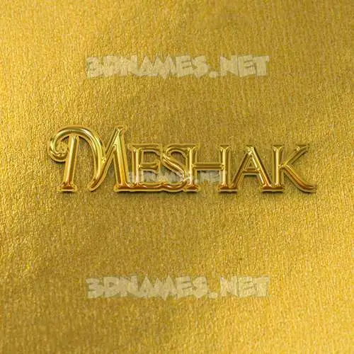 meshak in All Gold style - 3D name wallpaper meshak in All Gold style - 3D name wallpaper