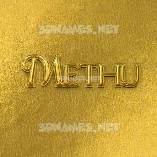 methu in All Gold style - 3D name wallpaper methu in All Gold style - 3D name wallpaper