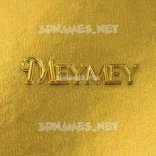 meymey in All Gold style - 3D name wallpaper